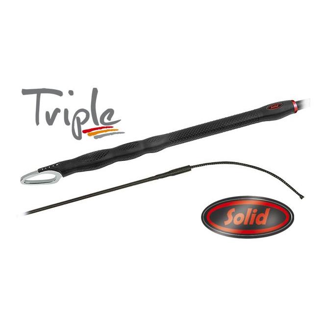 Fleck Dressurgerte Triple Solid/ Nylongespinst fest mit TripleBalance-Griff