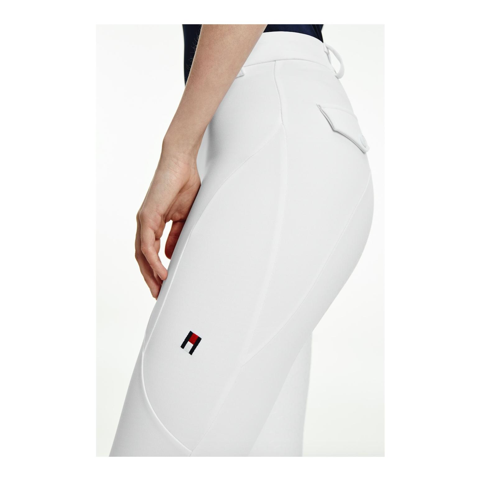 Tommy Hilfiger Equestrian Pantalon Fullgrip Performance Femmes - Th Optic White