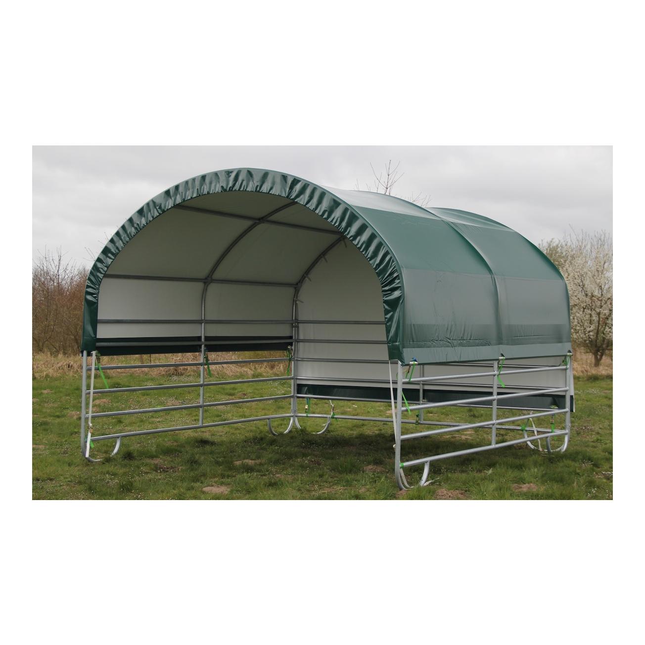 Coverall Mur pignon PVC avec système de sangles pour abri mobile
