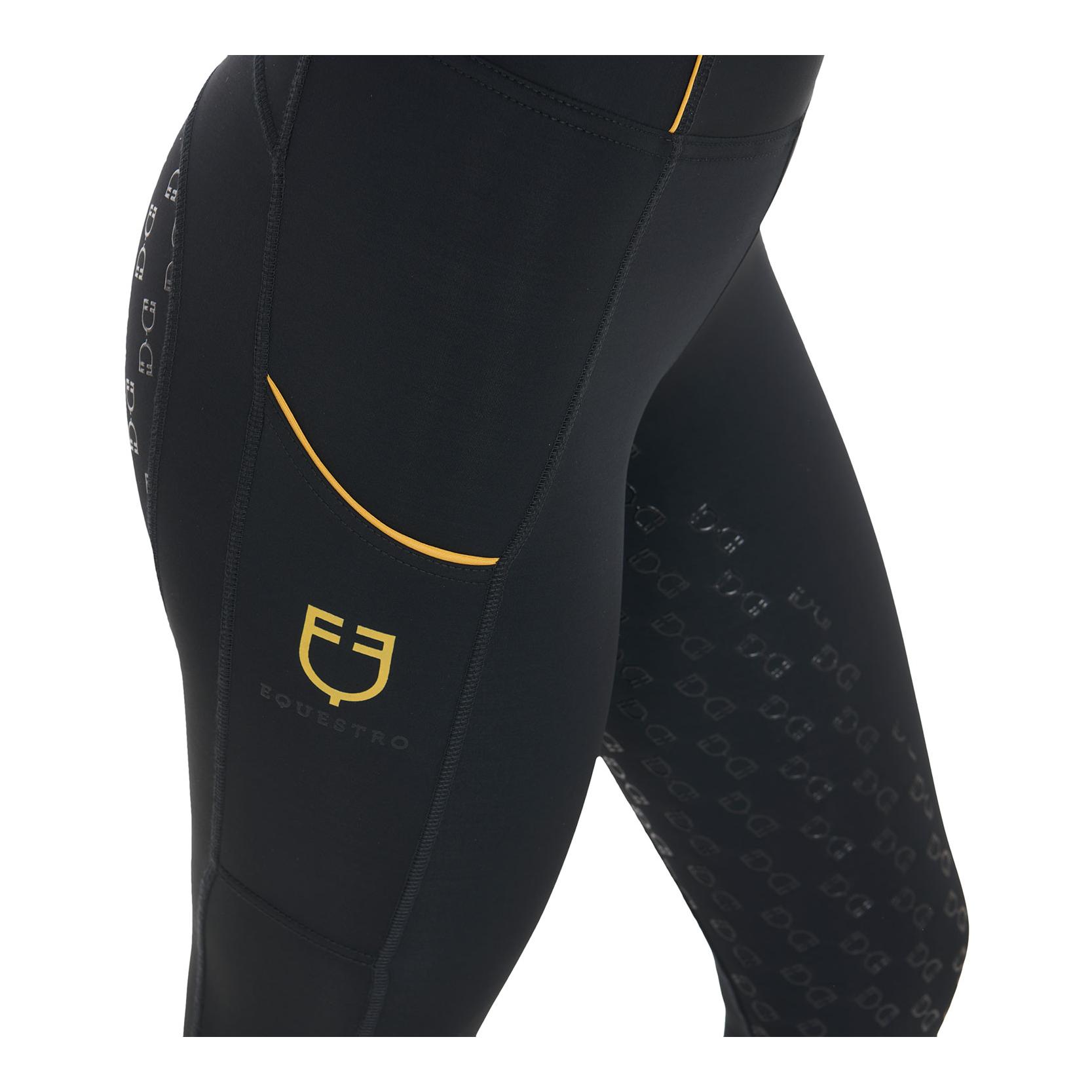 Equestro Leggings d'équitation d'hiver avec polaire Full Grip pour femmes