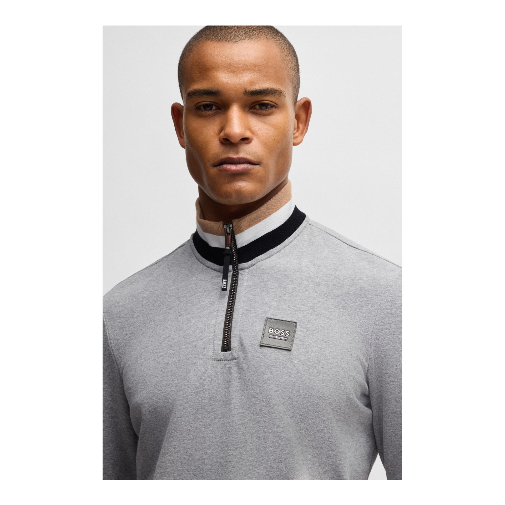 BOSS Equestrian Pullover Troyer Stehkragen
