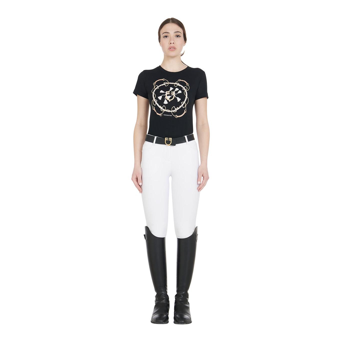 Equestro Culotte d'équitation Zenda avec renforts aux genoux pour filles
