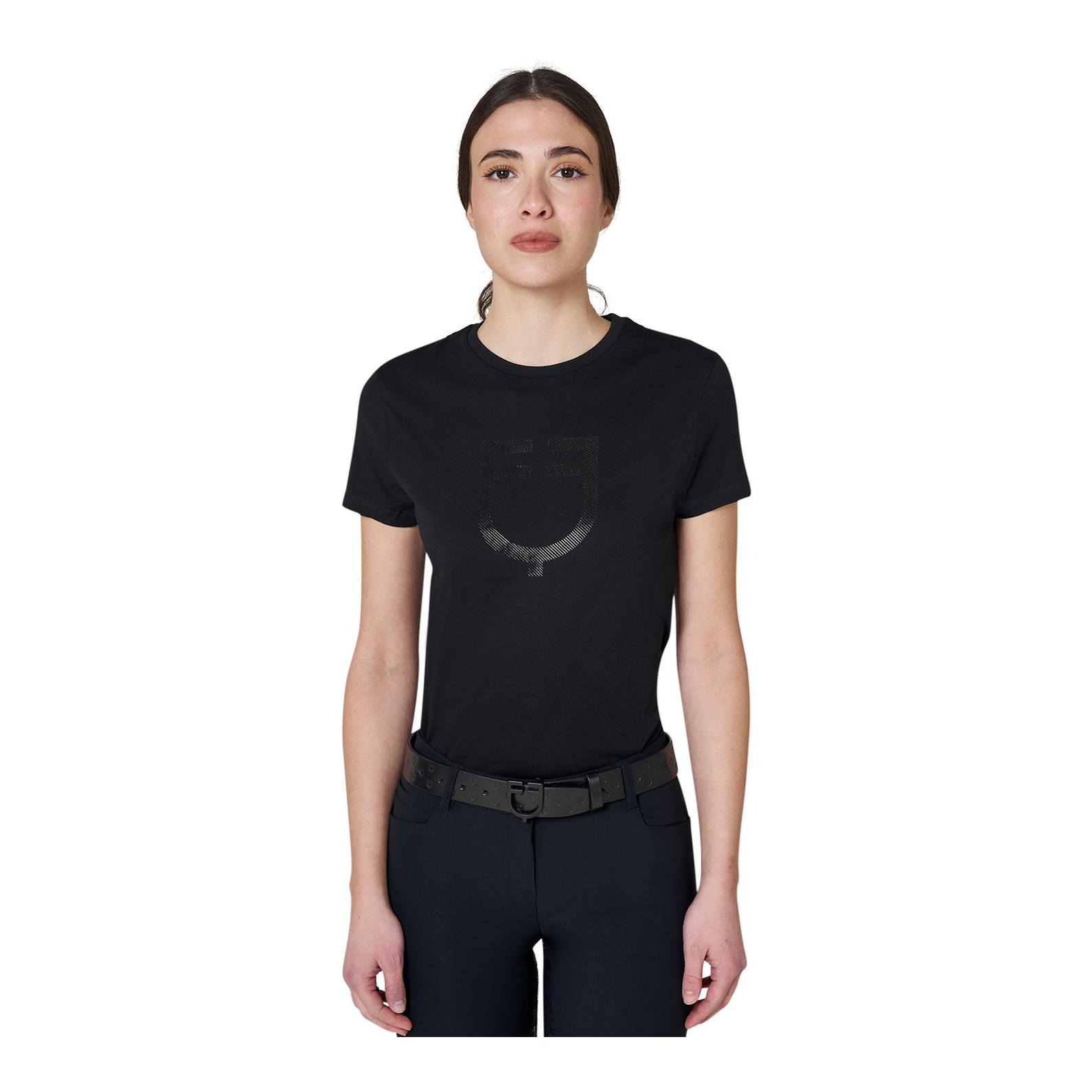 Equestro T-Shirt glossy Logo Damen