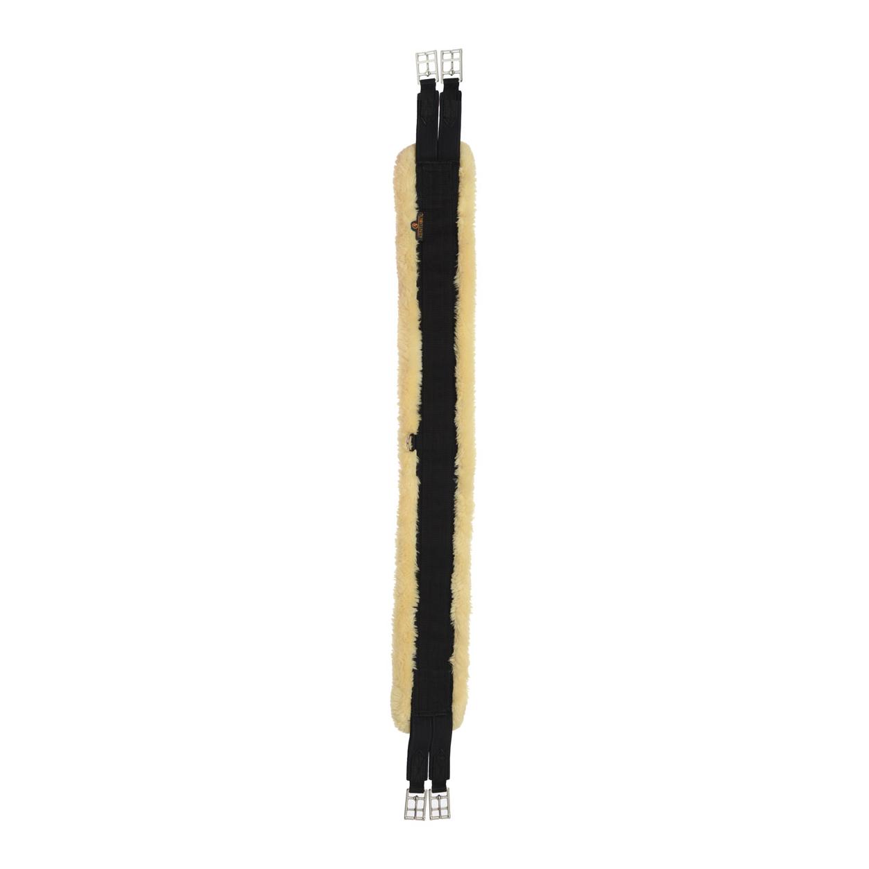 Kentucky Sattelgurt mit künstlichem Lammfell - black