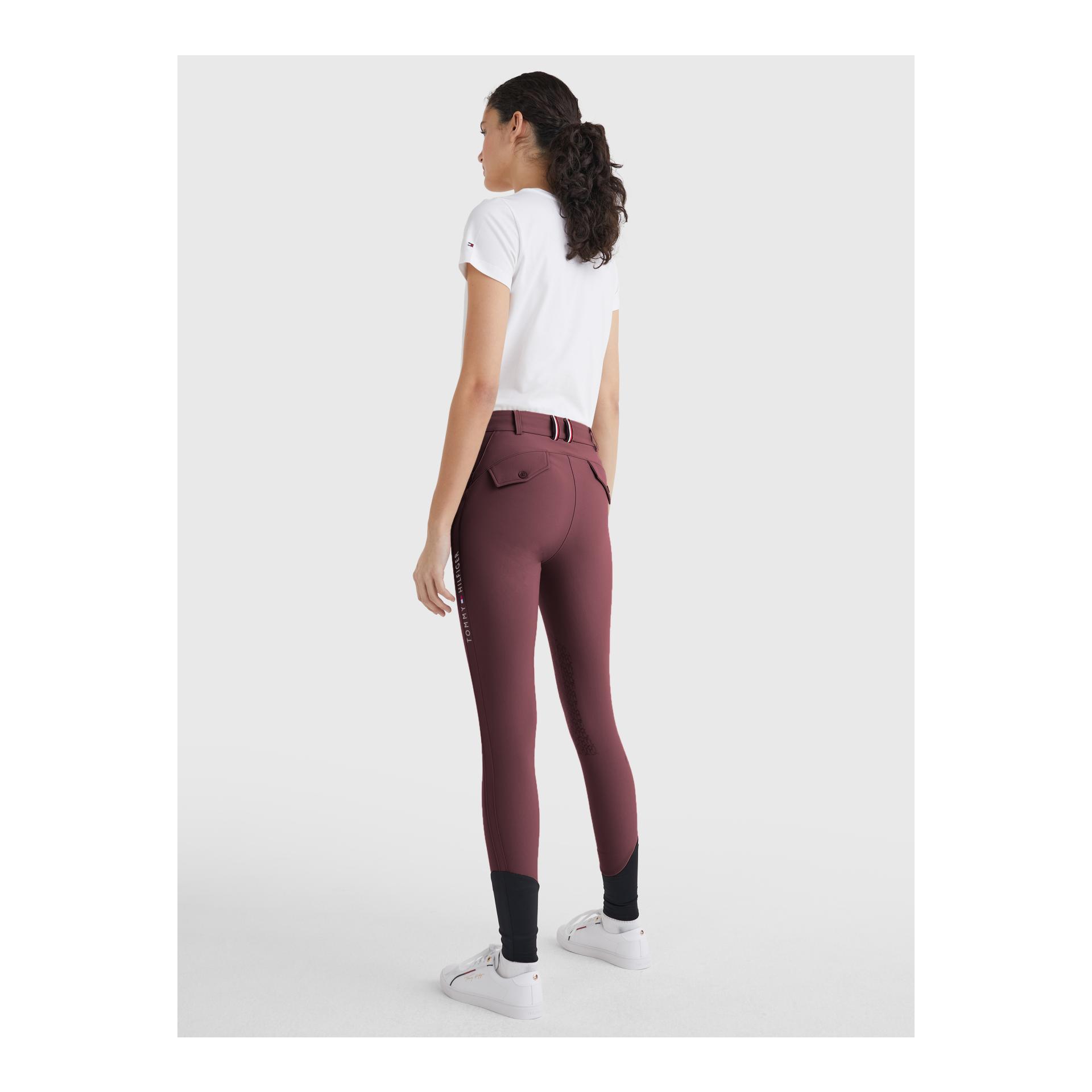 Tommy Hilfiger Equestrian Reithose Classic Style Damen Kniebesatz - deep burgundy