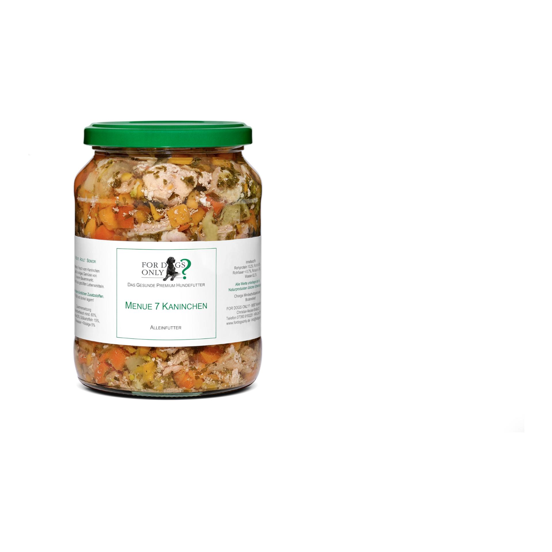 For Dogs Only? Nourriture pour chiens Premium Menu Lapin
