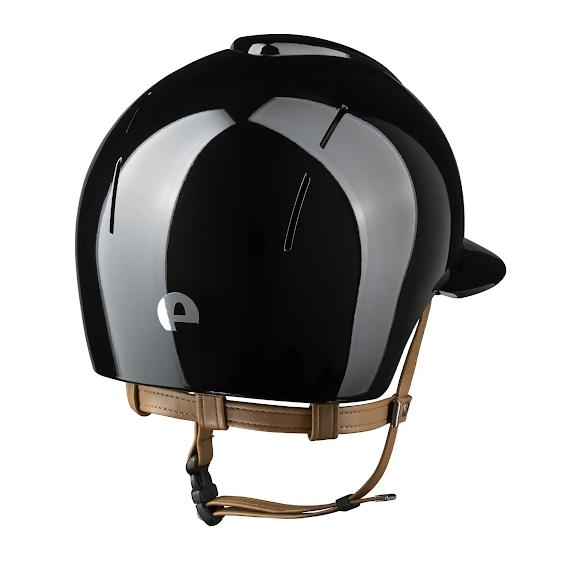 KEP Casque d'équitation Smart Nova Polo - Shine / jugulaire beige