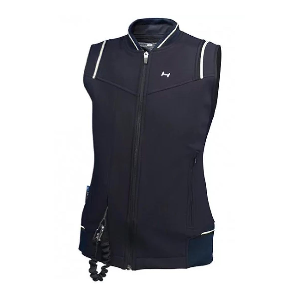 Helite Airshell Weste Prestige Unisex - kompatibel mit Zip'in Airbag - schwarz/weiss