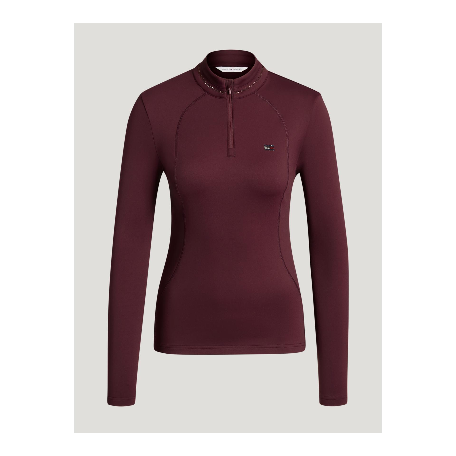 Tommy Hilfiger Equestrian Haut d'entraînement zippé 1/4 avec strass femme Cady