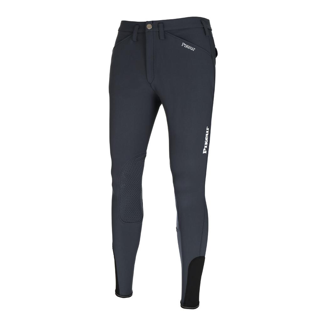 Pikeur Pantalon d'équitation homme avec doublure au genou Rodrigo Grip II - gris foncé