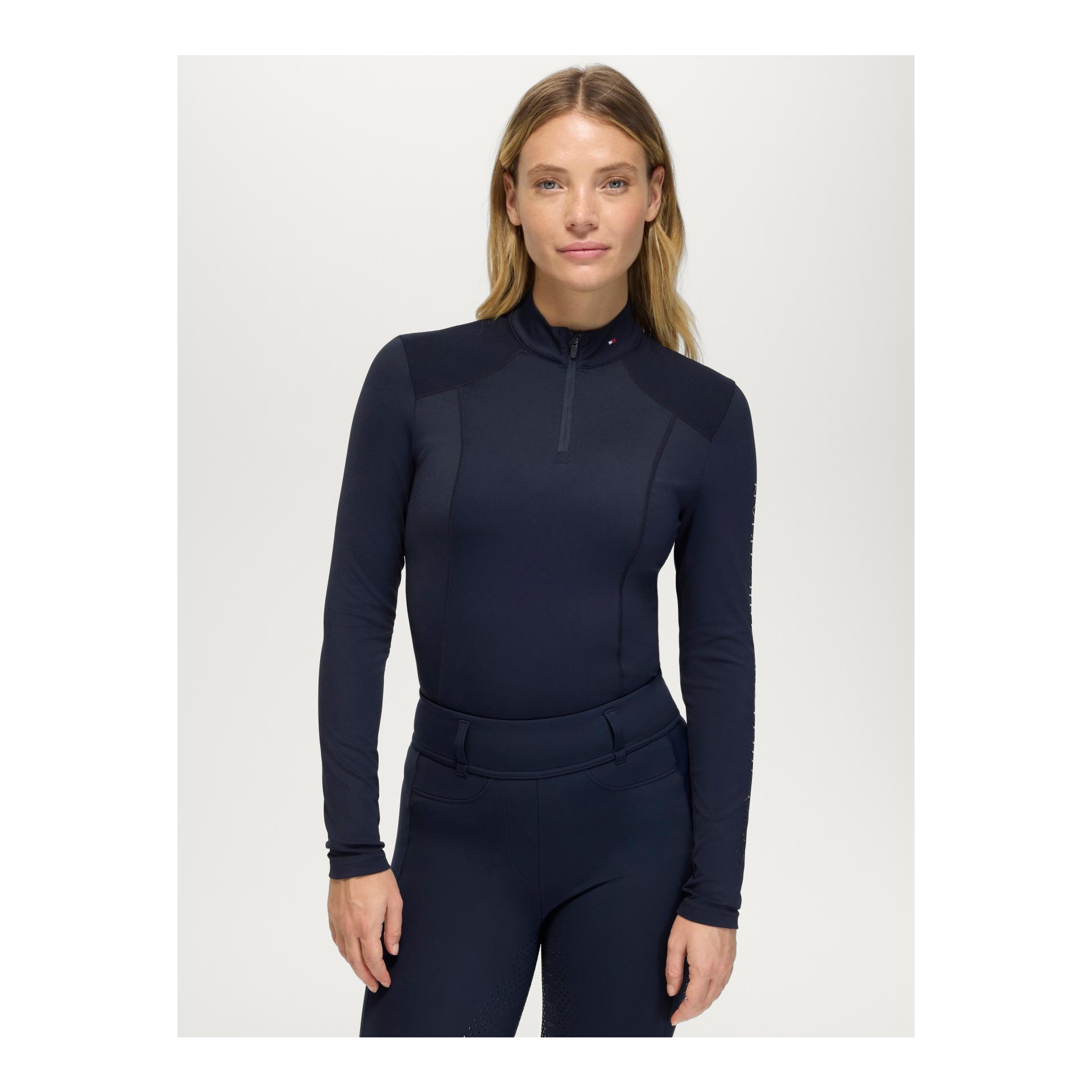 Tommy Hilfiger Equestrian Sous-pull technique zippé 1/4 femme Echo
