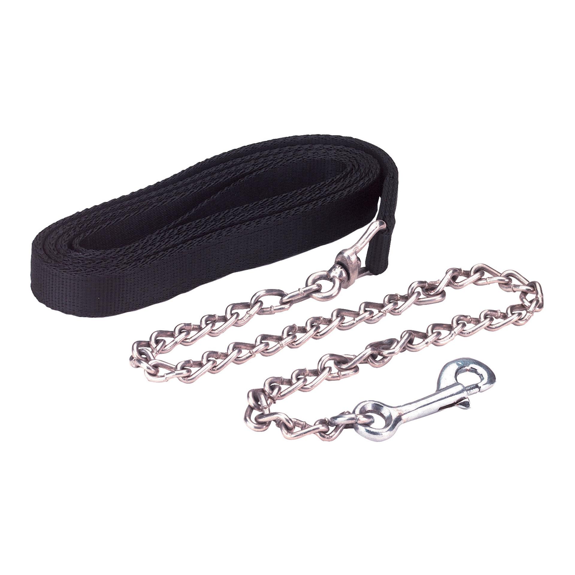 Kerbl Führleine mit Kette - schwarz