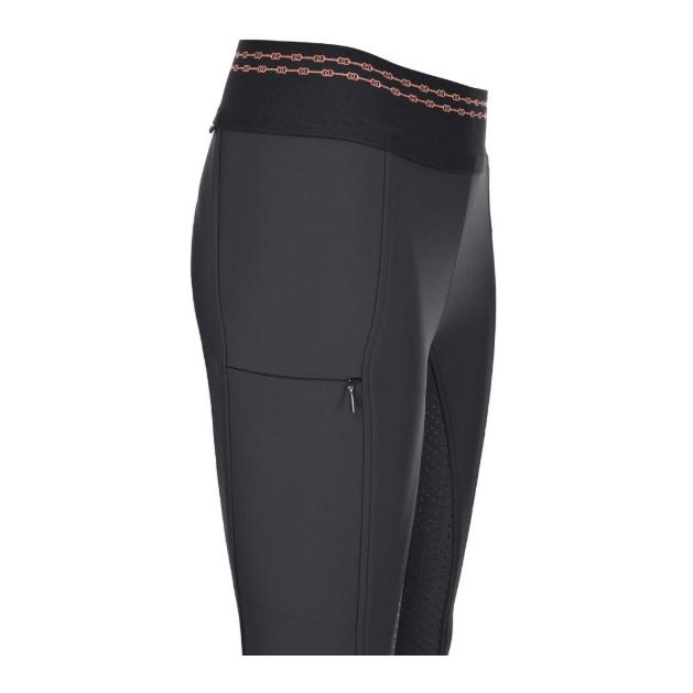 Leggings d’équitation pour enfants Ida Grip Athleisure avec doublure complète - dark shadow