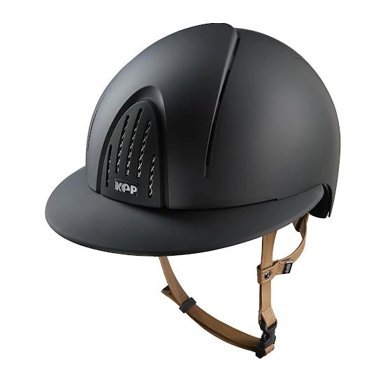 KEP Casque d'équitation Smart Nova Polo - mat / jugulaire beige