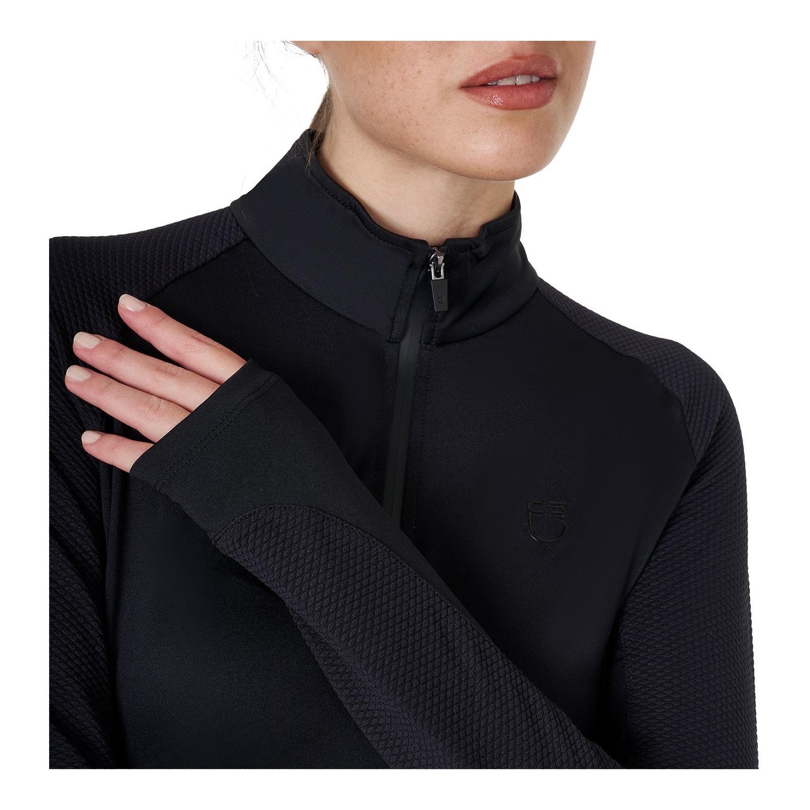 Equestro T-shirt manches longues slim femme