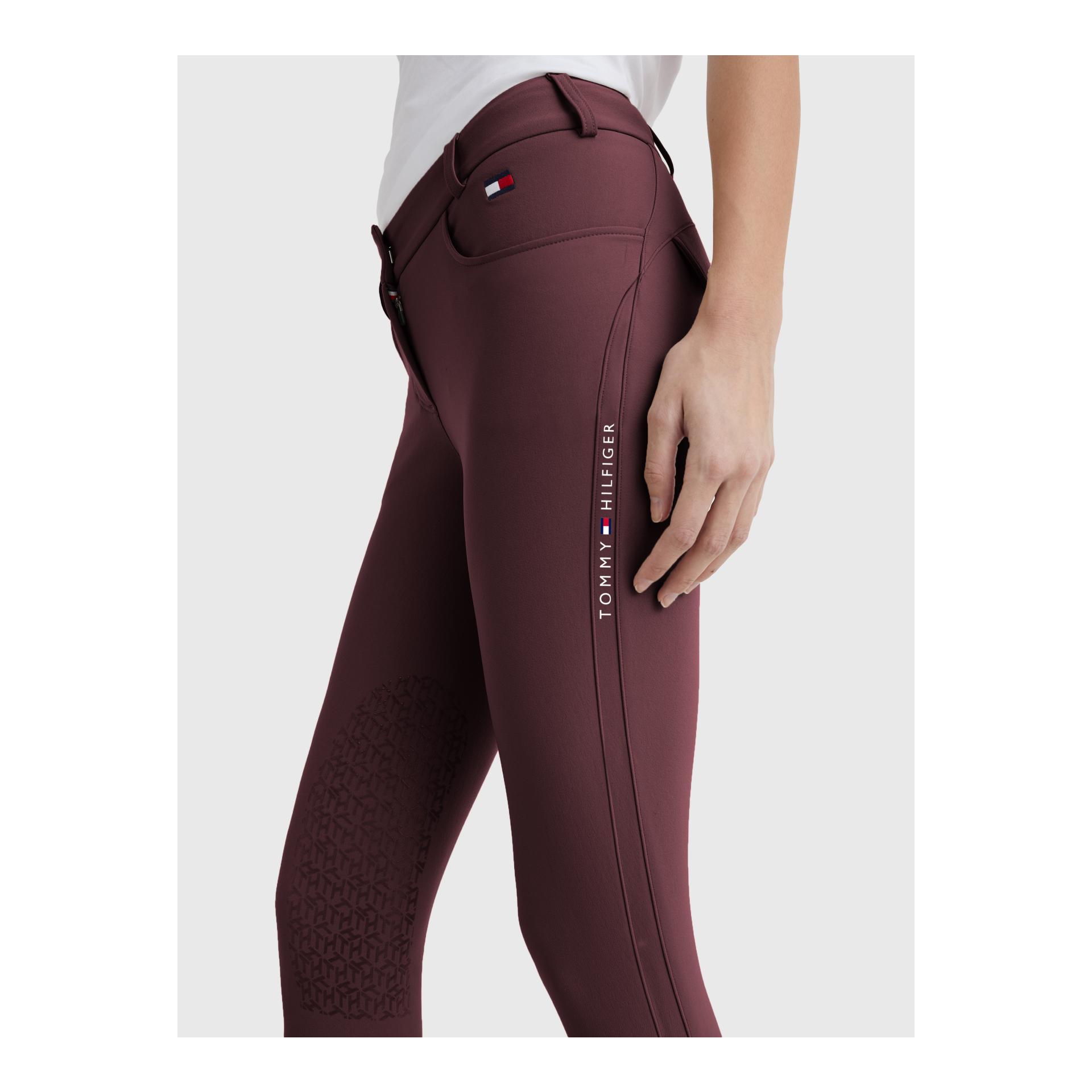 Tommy Hilfiger Equestrian Reithose Classic Style Damen Kniebesatz - deep burgundy