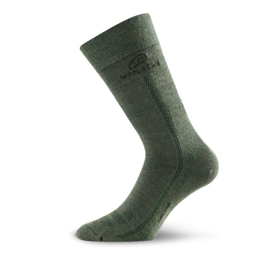 Chaussettes de randonnée unisexe en mérinos WLS été - vert forêt