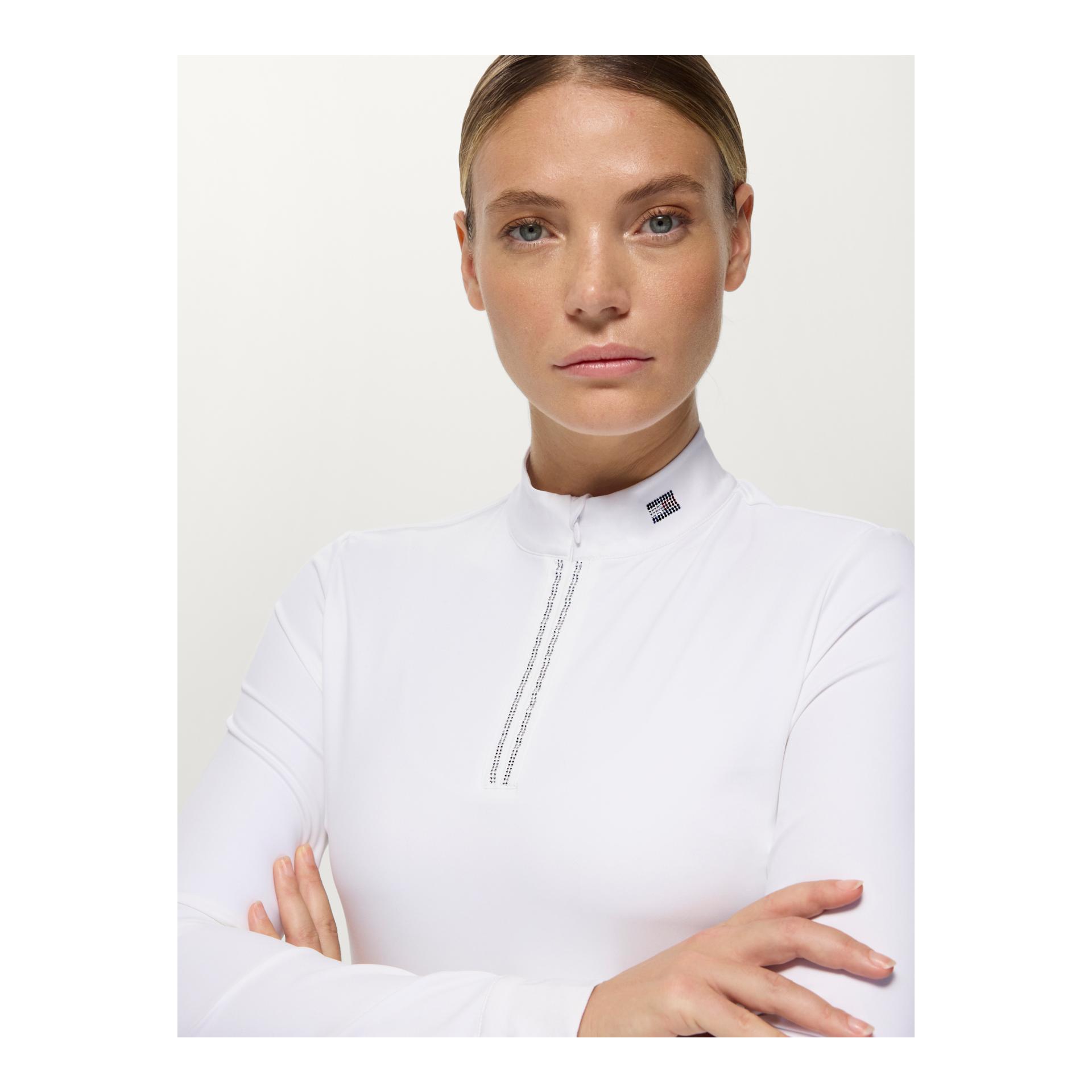 Tommy Hilfiger Equestrian Turniershirt Monica Strass Langarm Damen