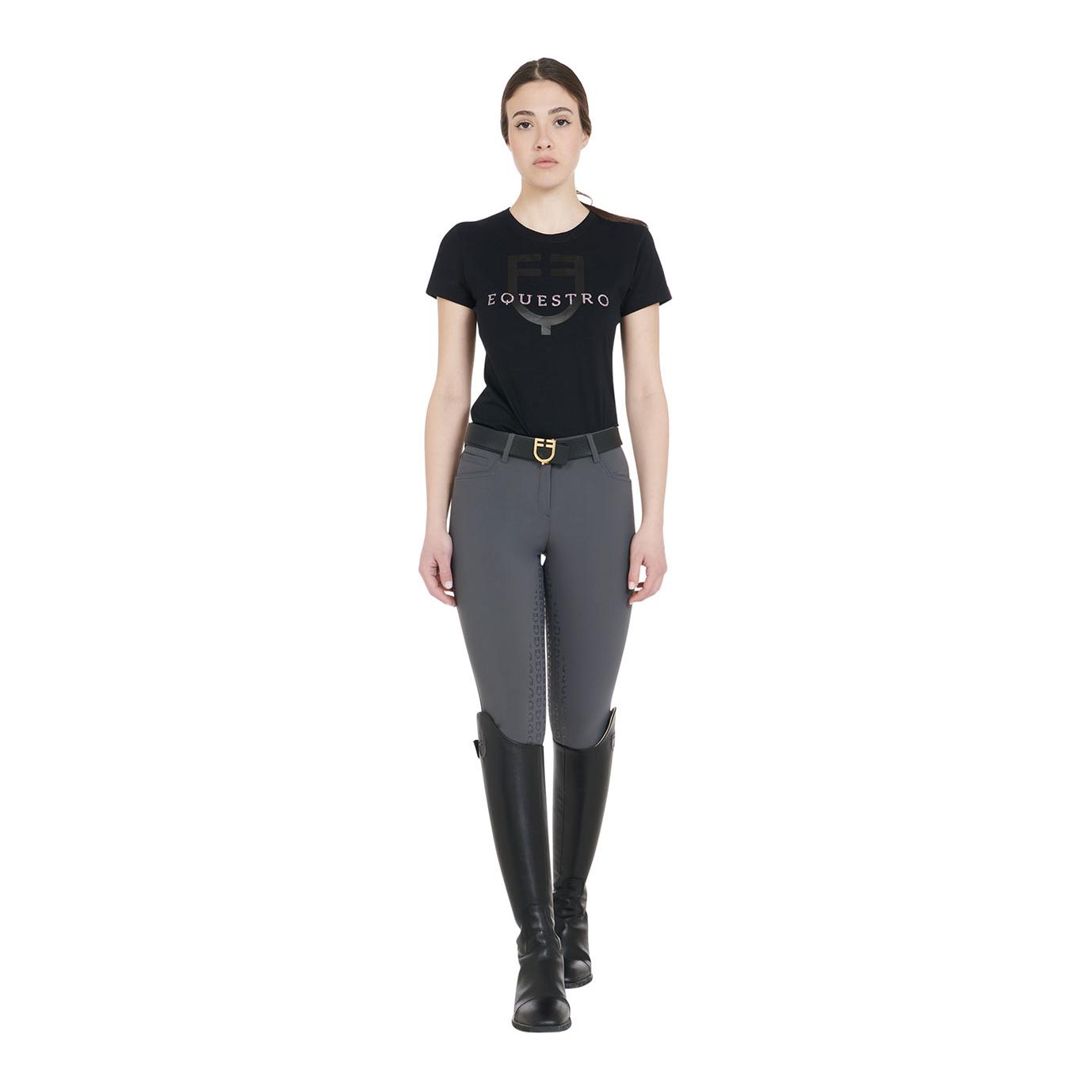 Equestro Culotte d'équitation taille haute à fond intégral pour filles
