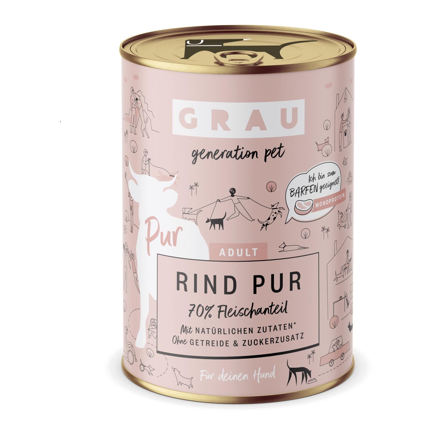 Grau - Generation Pet Nassfutter Rind Pur