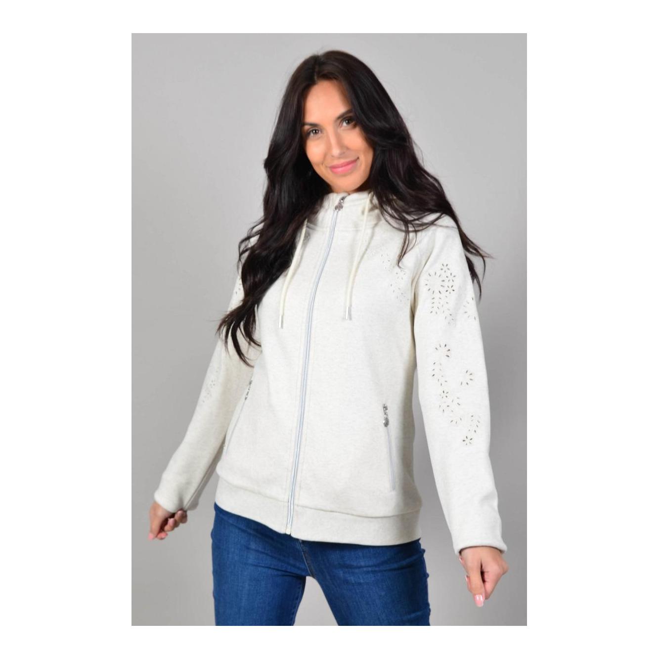 Sweatjacke Sweet Hoodie Damen - beige
