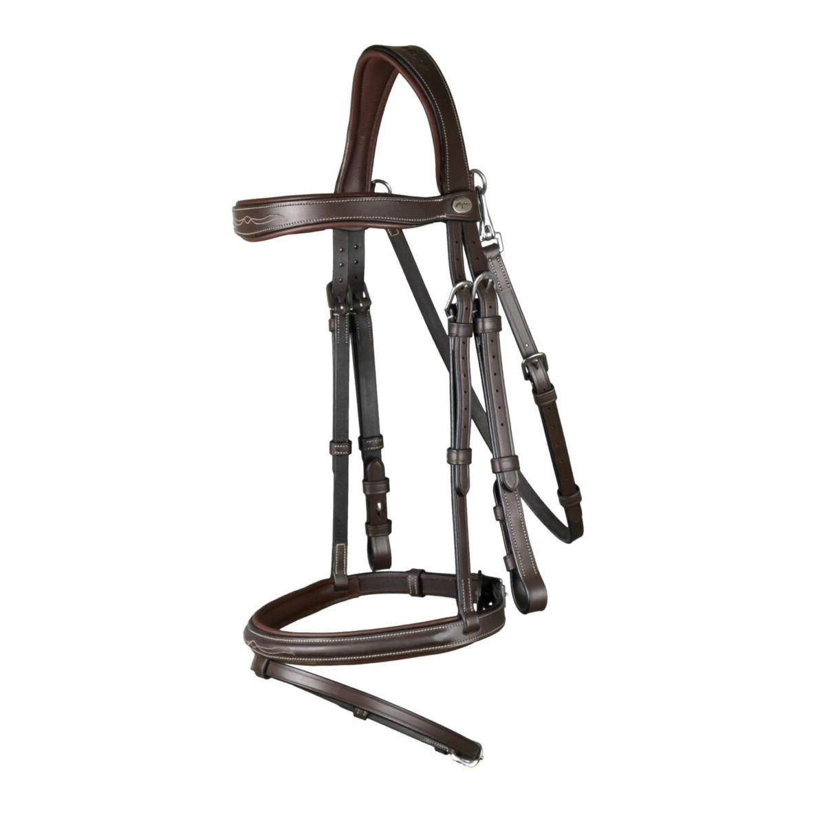 Dy'on Zaum mit kombiniertem Reithalfter und Karabiner