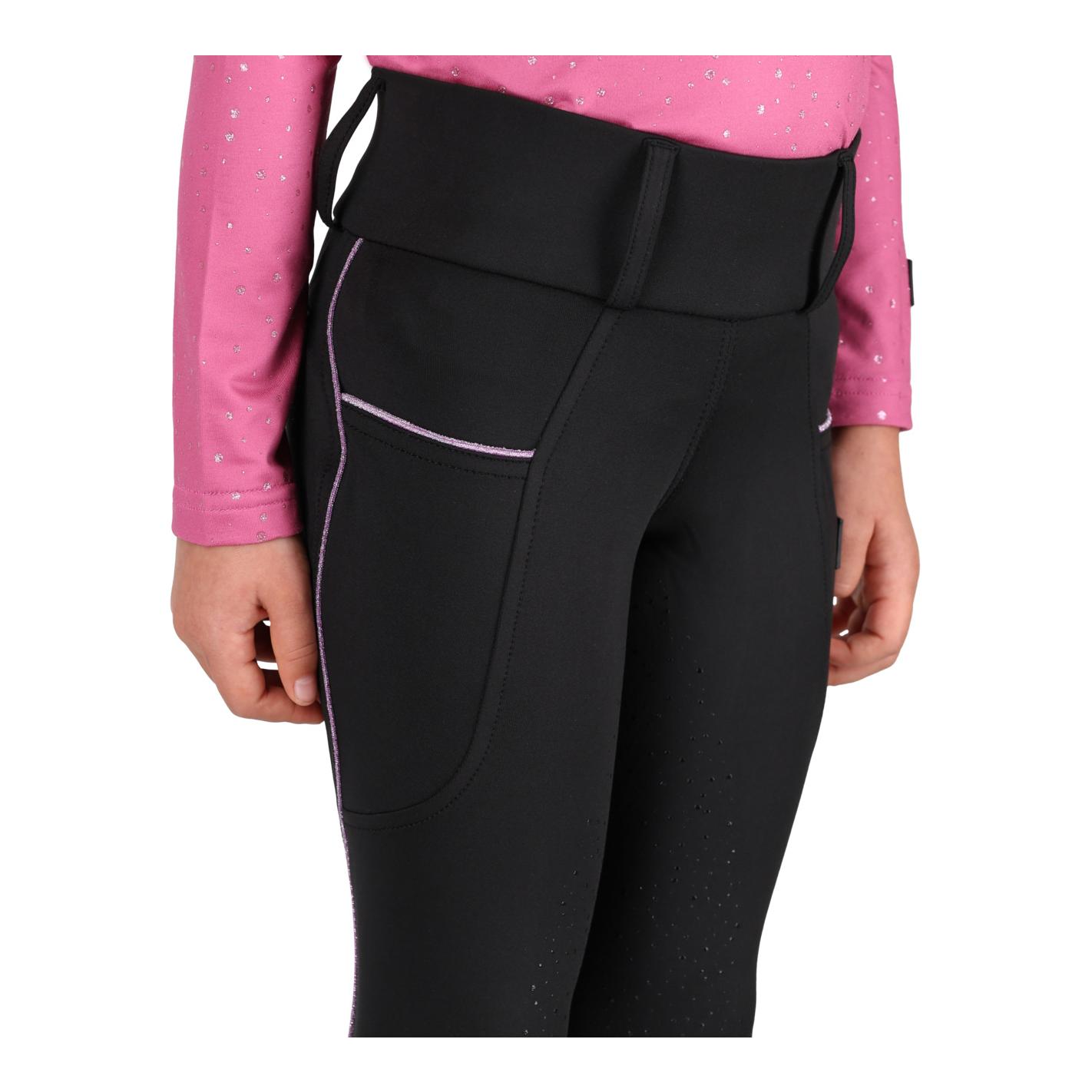 QHP Leggings d'équitation junior Isalyn fond intégral