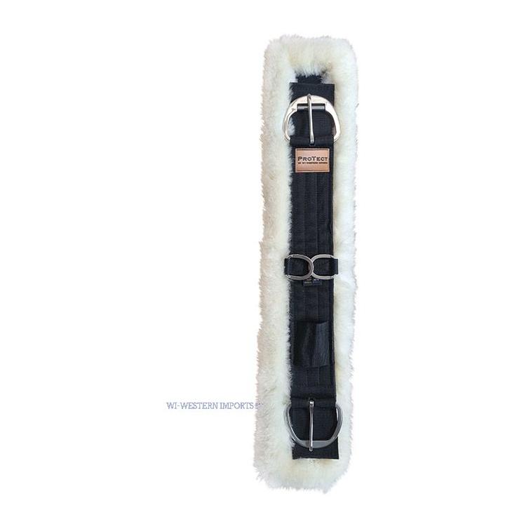 Western Imports Lammelfellgurt Western mit Roller-Buckle