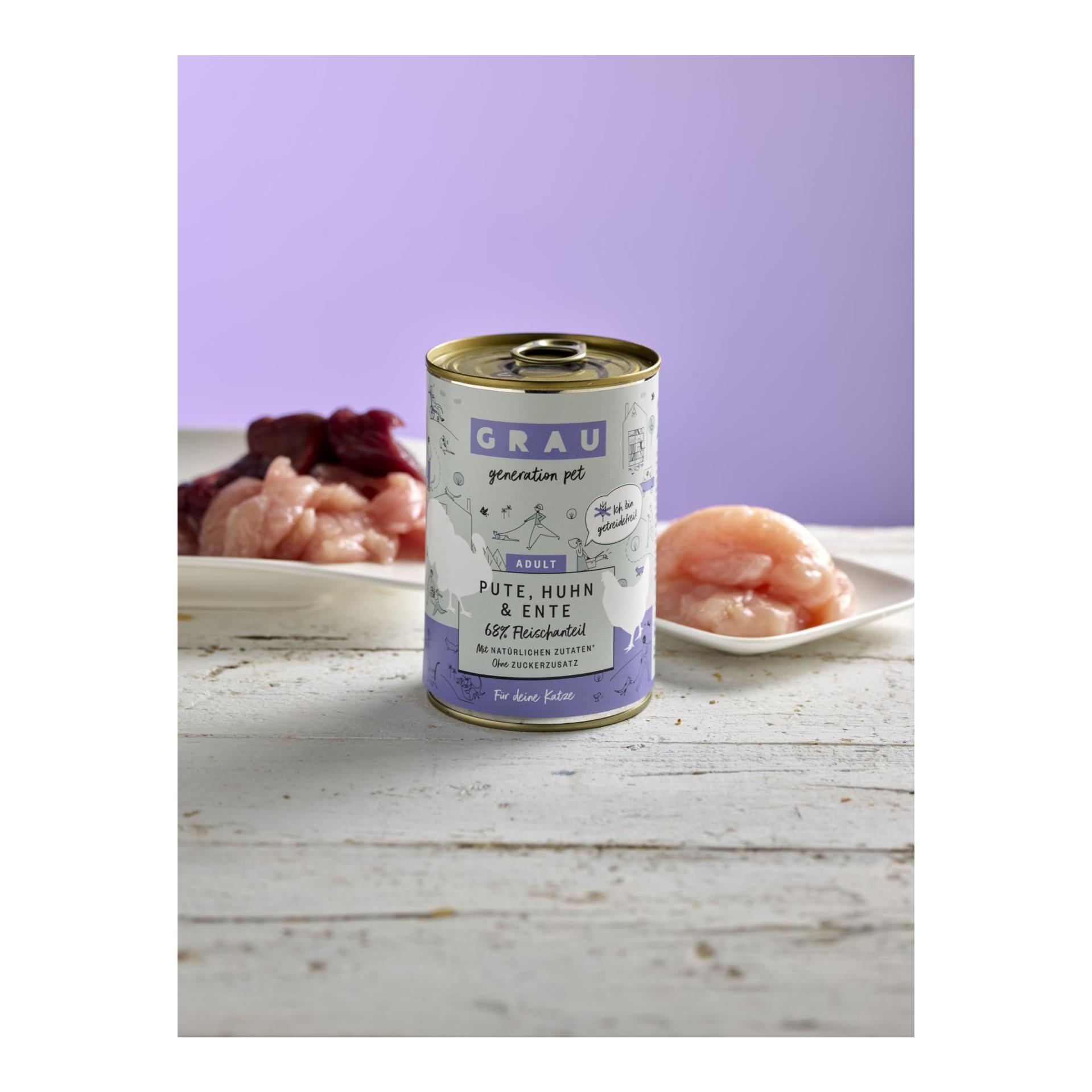 Grau - Generation Pet Nourriture humide dinde, poulet et canard