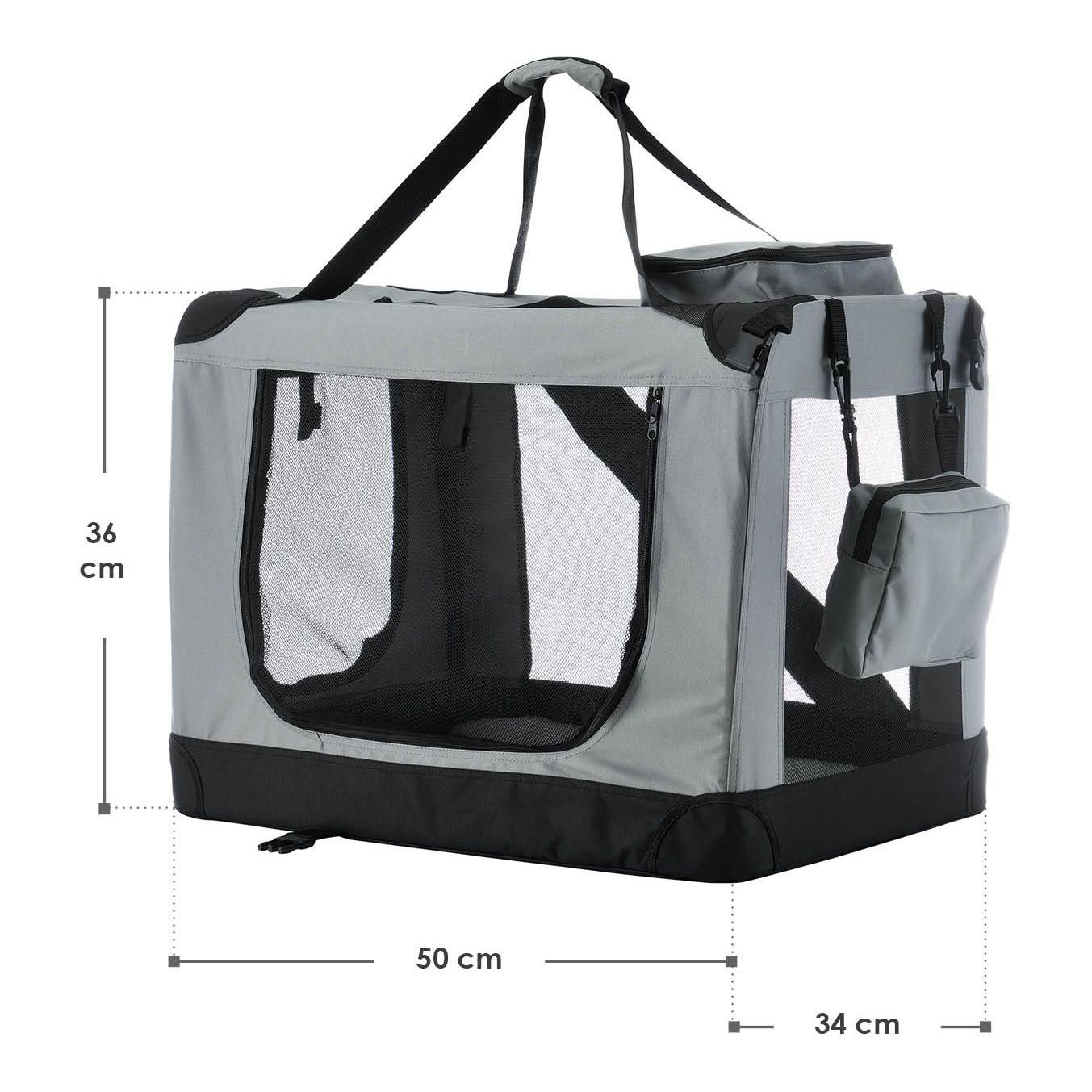 Hauptner Hundetransportbox (faltbar) - dunkelgrau