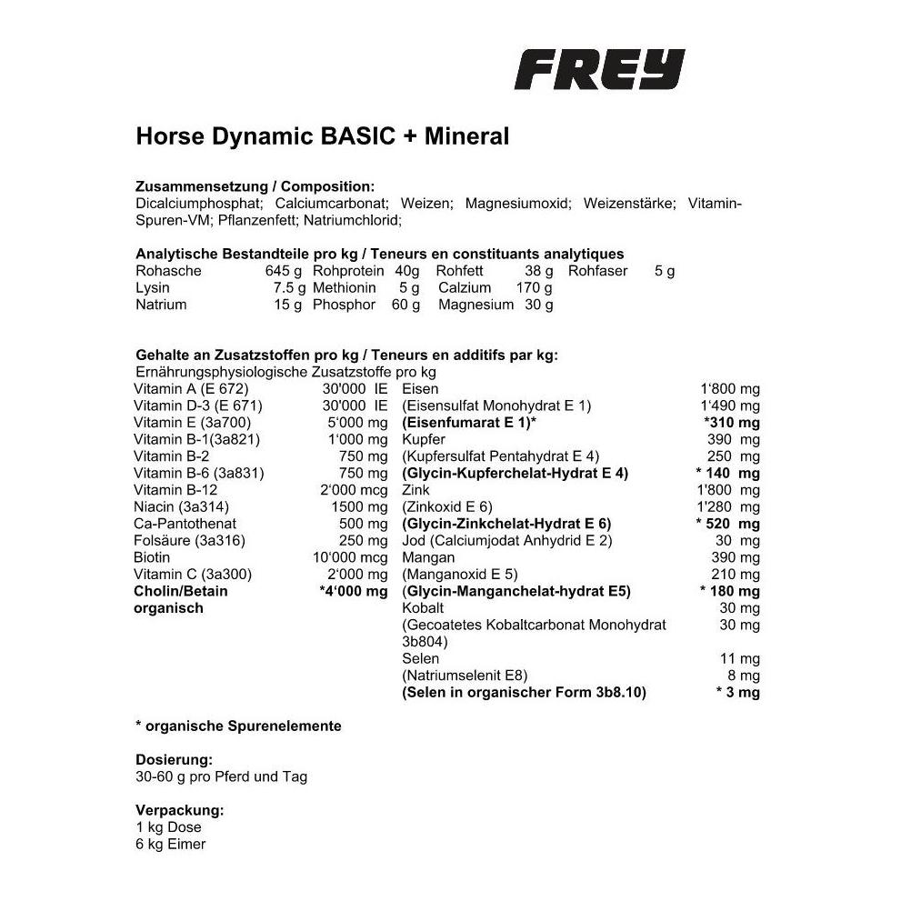 Frey Zusatzfutter Horse Dynamic Basic + Mineral