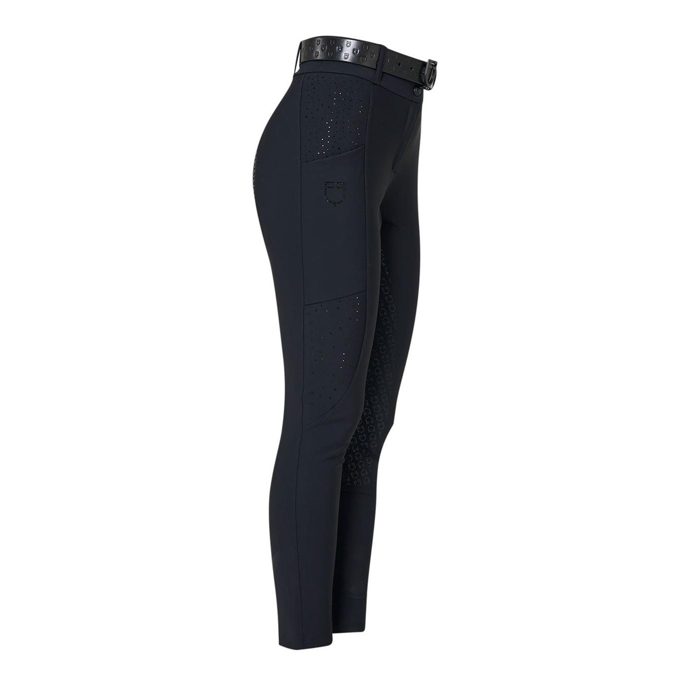 Equestro Pantalon d'équitation taille haute fond intégral pailleté femme