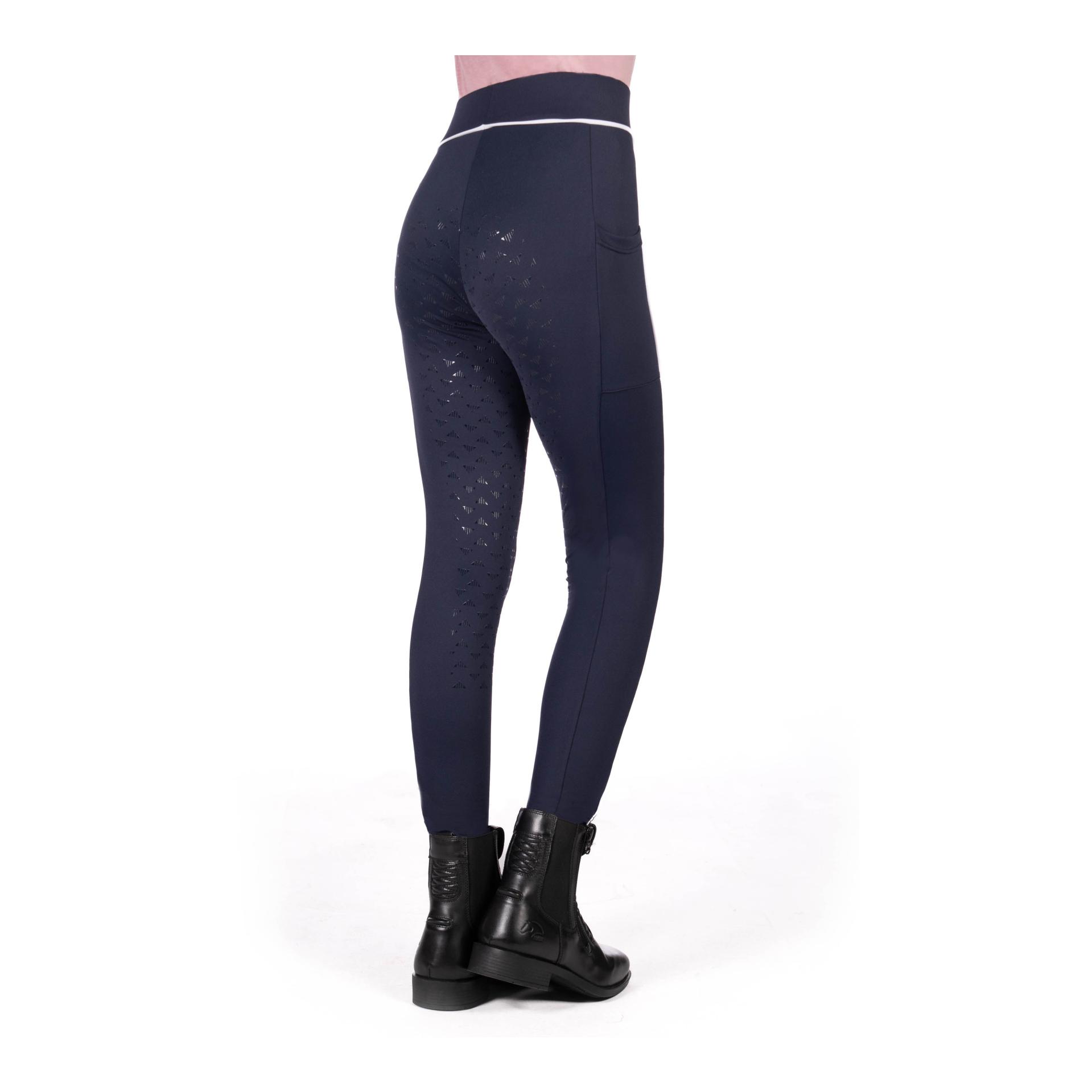HKM Leggings d'équitation Maui avec fond intégral en silicone
