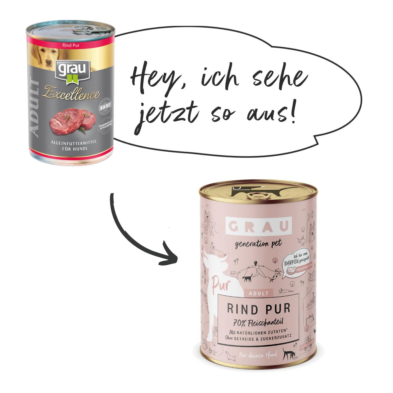 Grau - Generation Pet Nassfutter Rind Pur