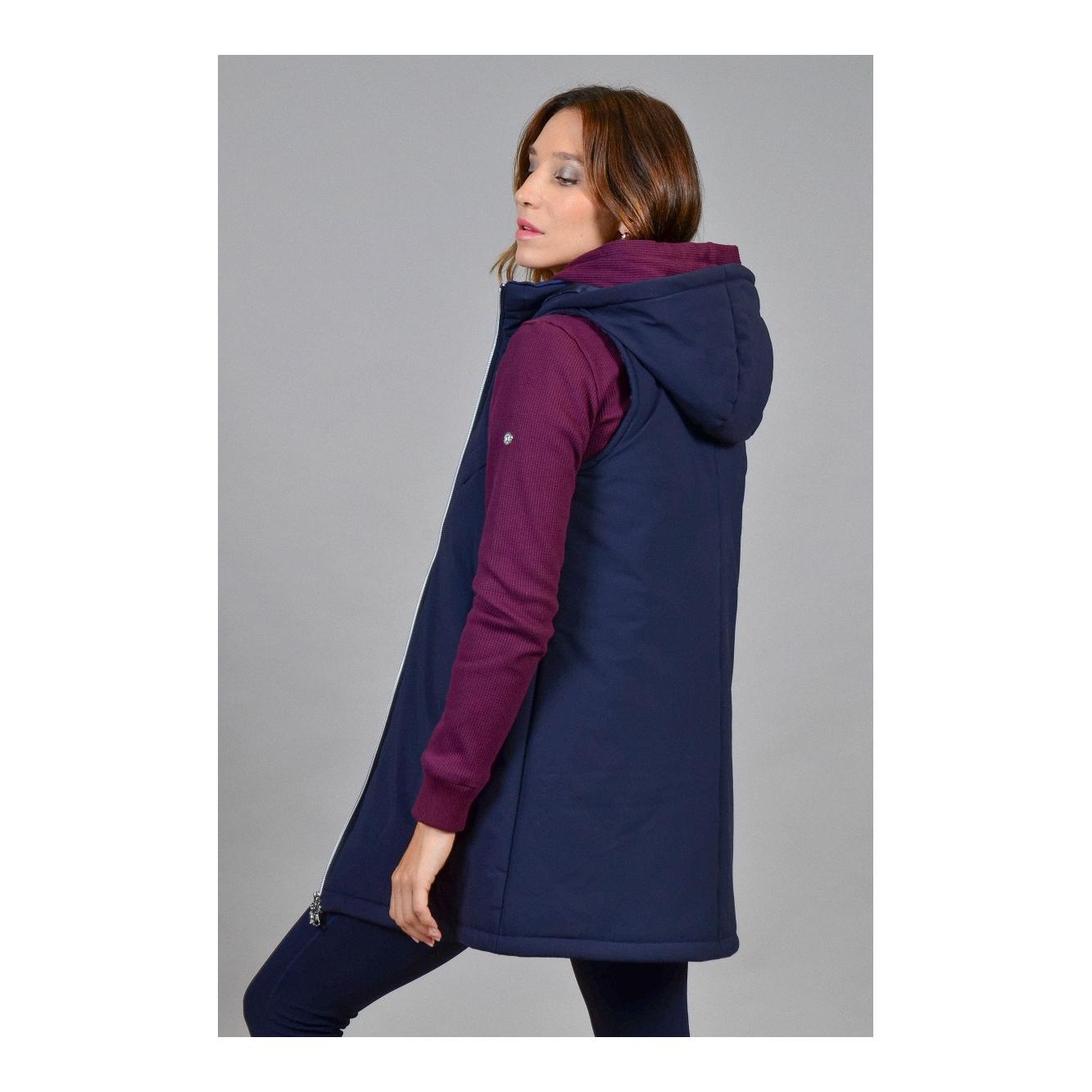 Gilet long Booster Femmes – bleu marine