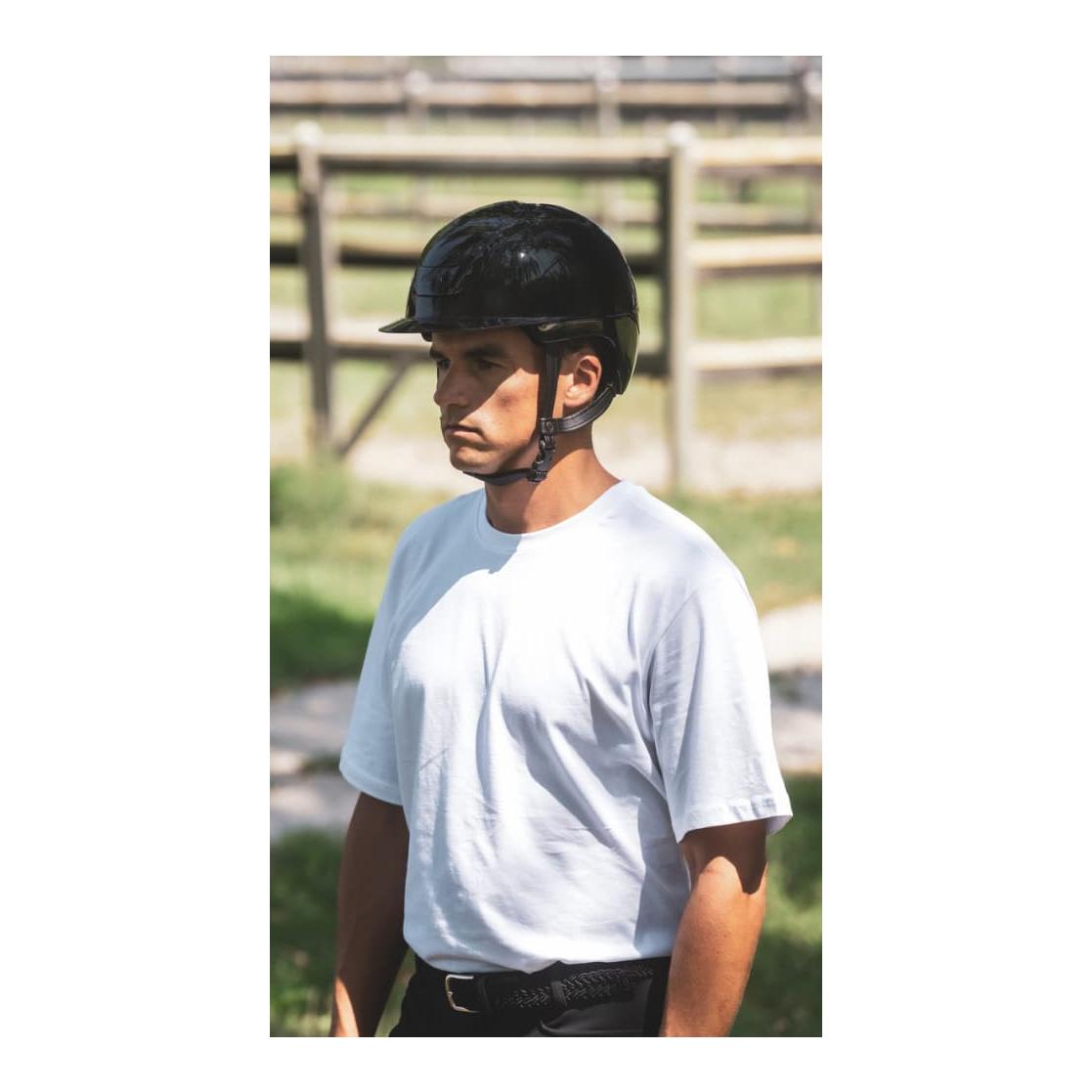 KASK Reithelm Nemesi Shine - schwarzer Kinnriemen