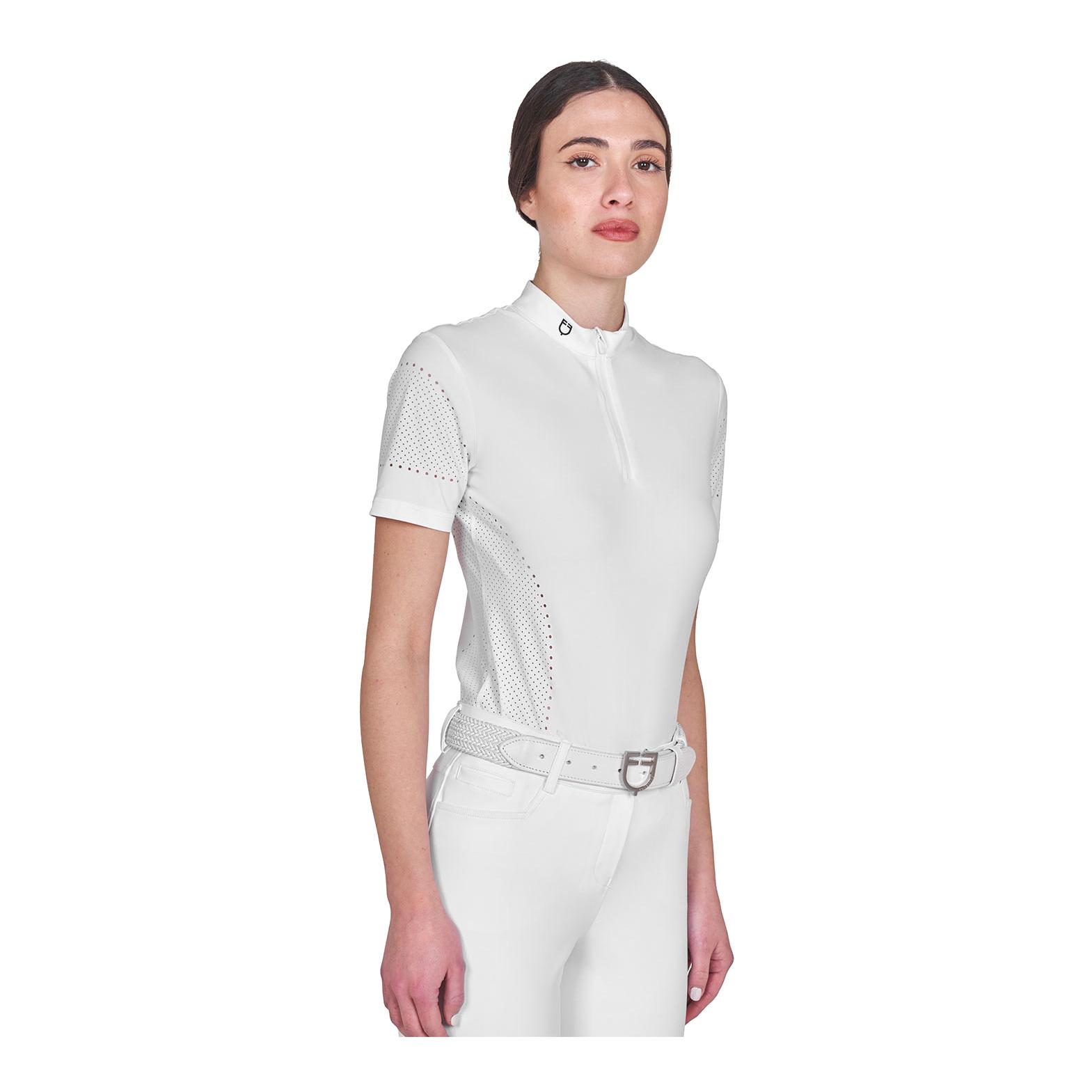 Equestro T-shirt d'entraînement perforé à manches courtes pour femme