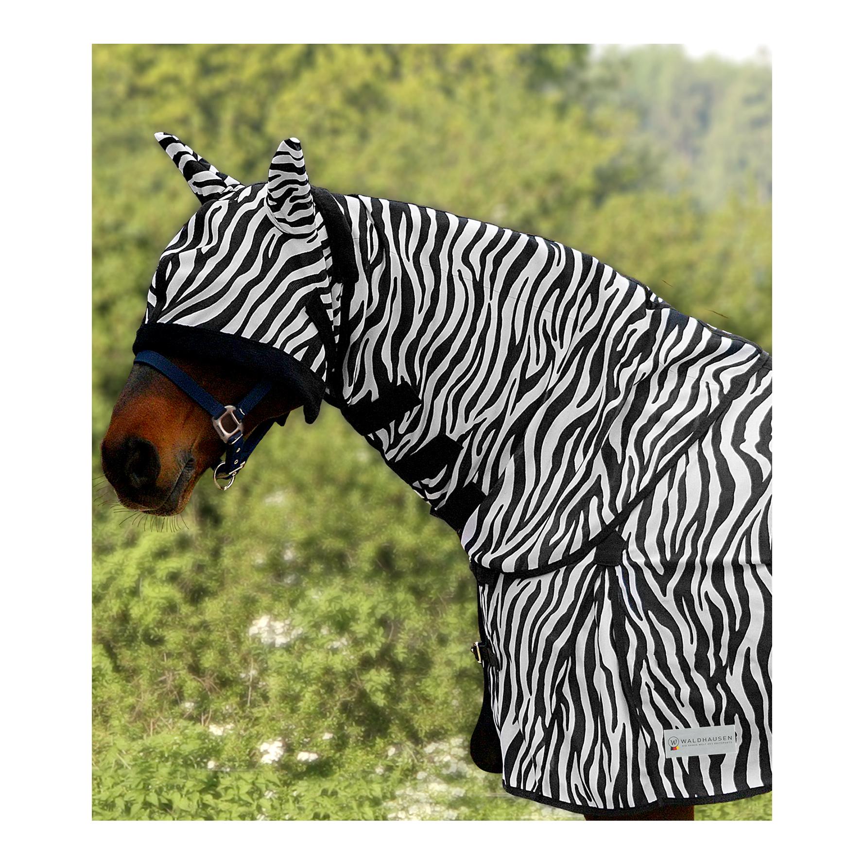 Waldhausen Halsteil zu Fliegendecke Zebra - schwarz/weiss