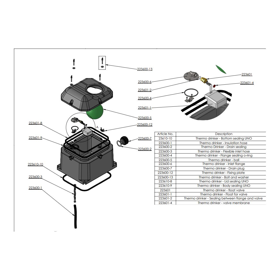 Kerbl Abreuvoir thermique Uno