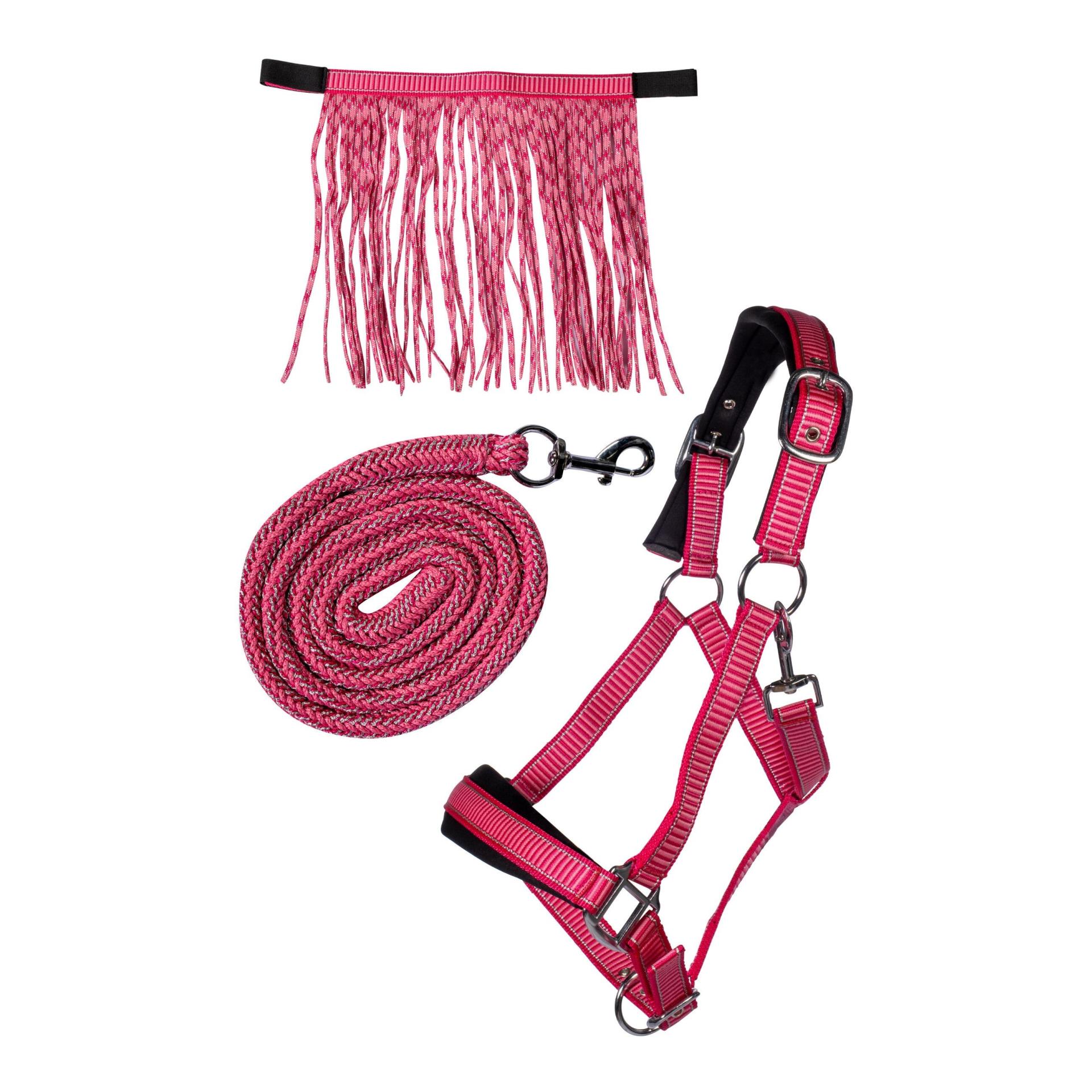 HKM Ensemble licol Lilly avec mousqueton & franges anti-mouches