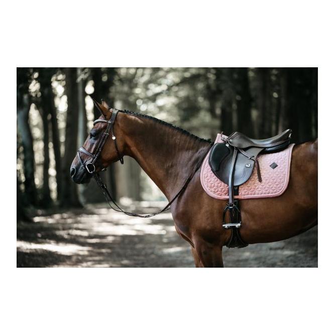 Kentucky Schabracke Velvet Samt - altrosa