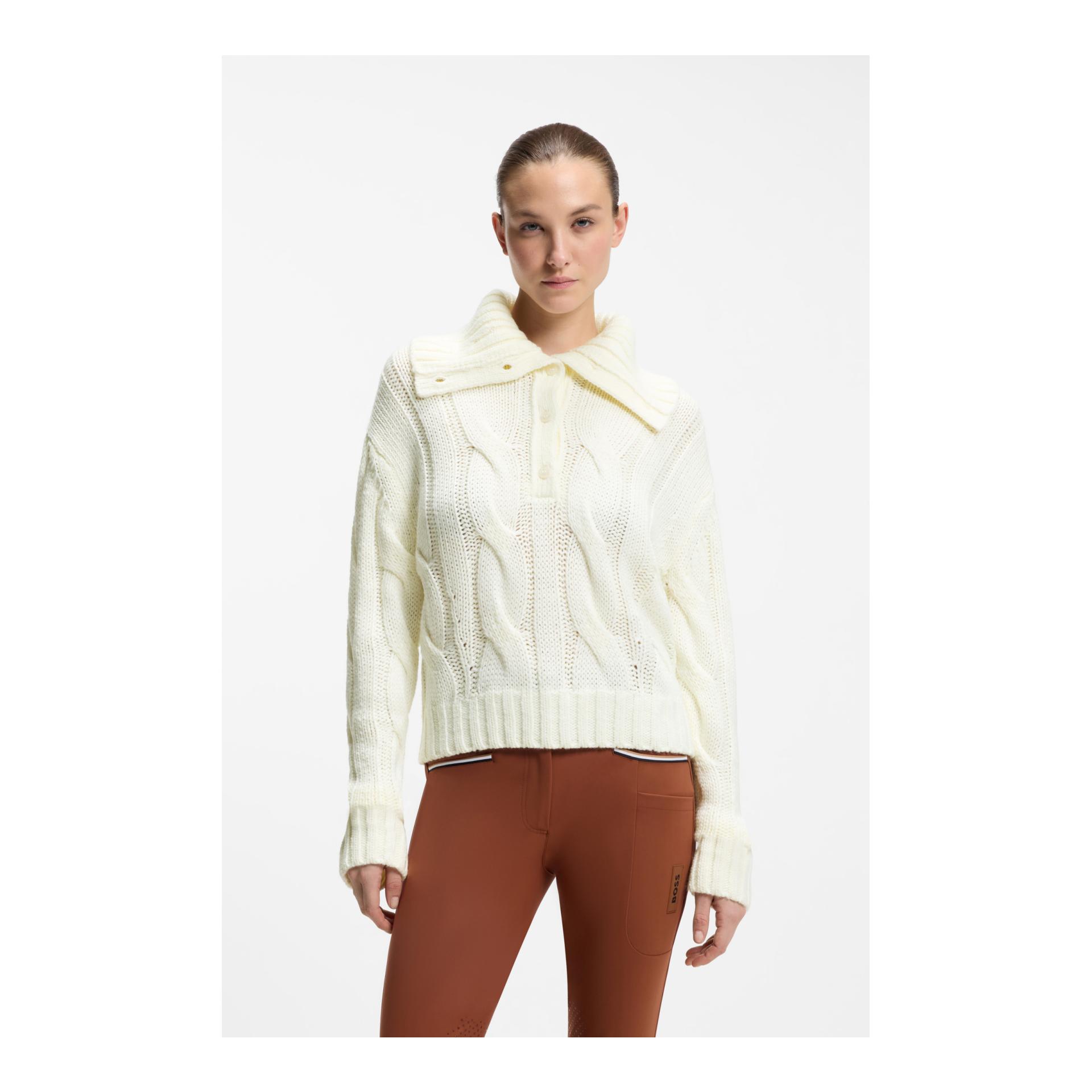 BOSS Equestrian Pull en maille torsadée Eve