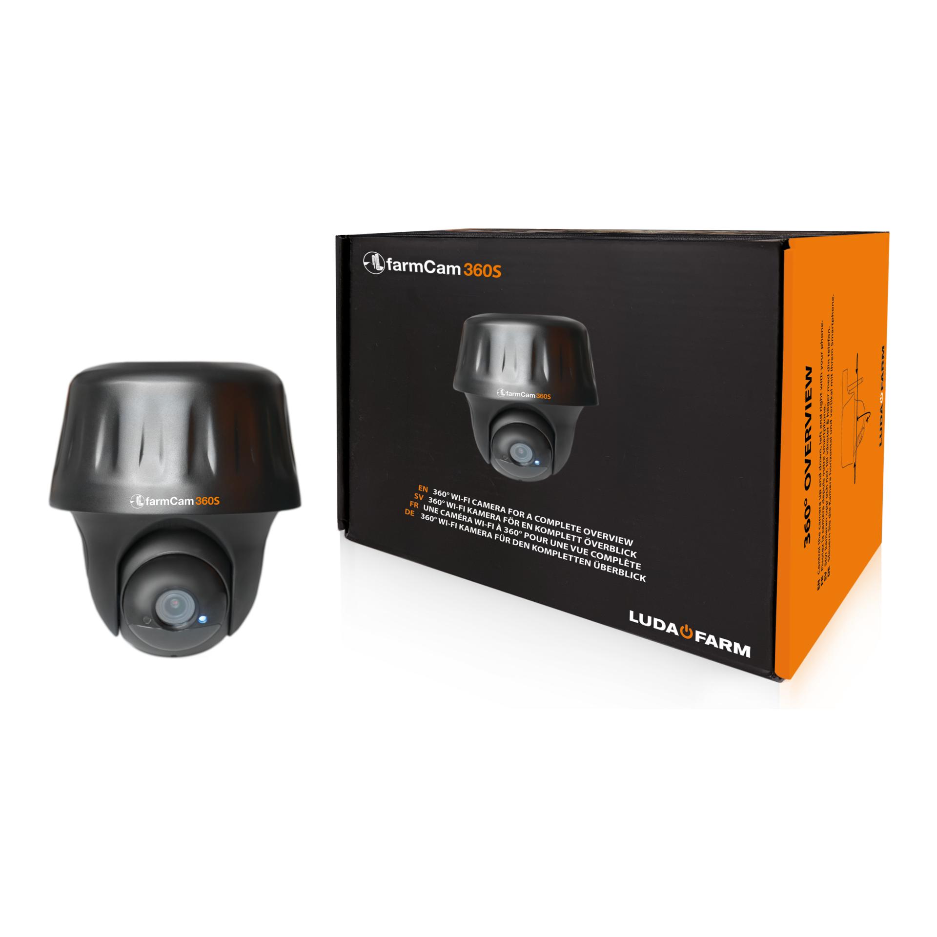 LudaFarm Caméra de surveillance rotative Wi-Fi - FarmCam 360S