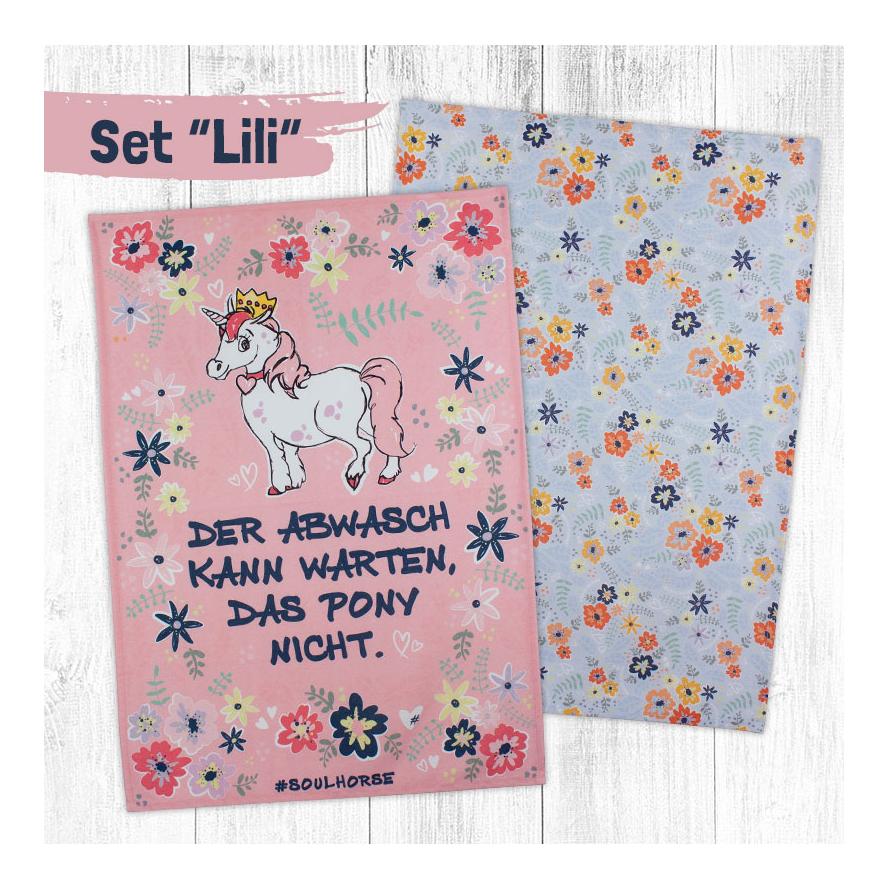 Soulhorse Handtuch 2er Set “Comic Flowers”