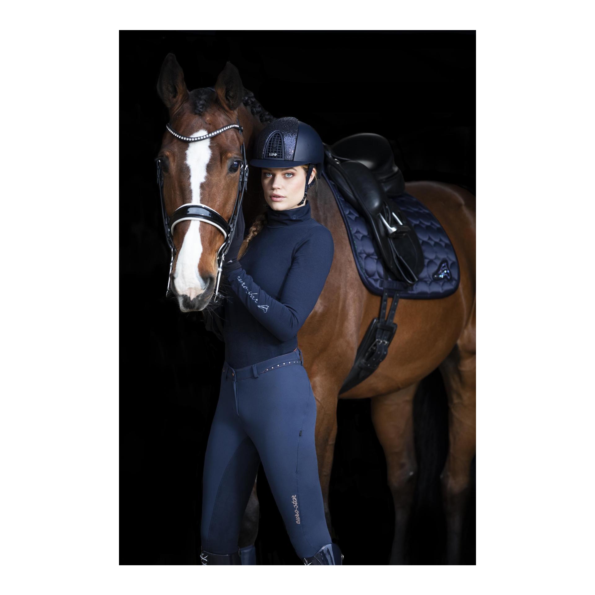 Reithose ESEq. Queen Diamond Vollgrip Damen - navy