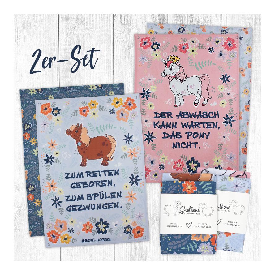 Soulhorse Handtuch 2er Set “Comic Flowers”
