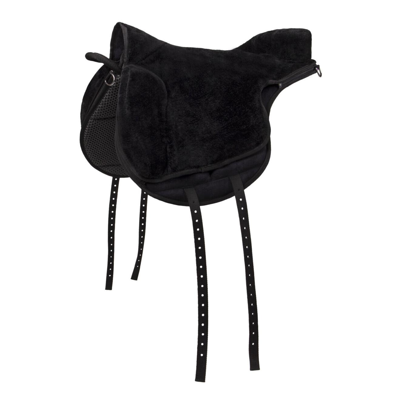QHP Bareback Pad Super Soft - Reitpad mit Kunstfell & Anti-Rutsch