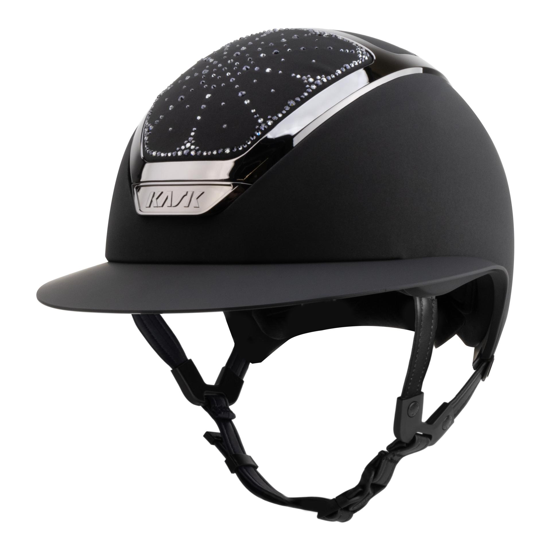KASK Casque d'équitation Star Lady Chrome Swarovski Riviera Graphite Mix