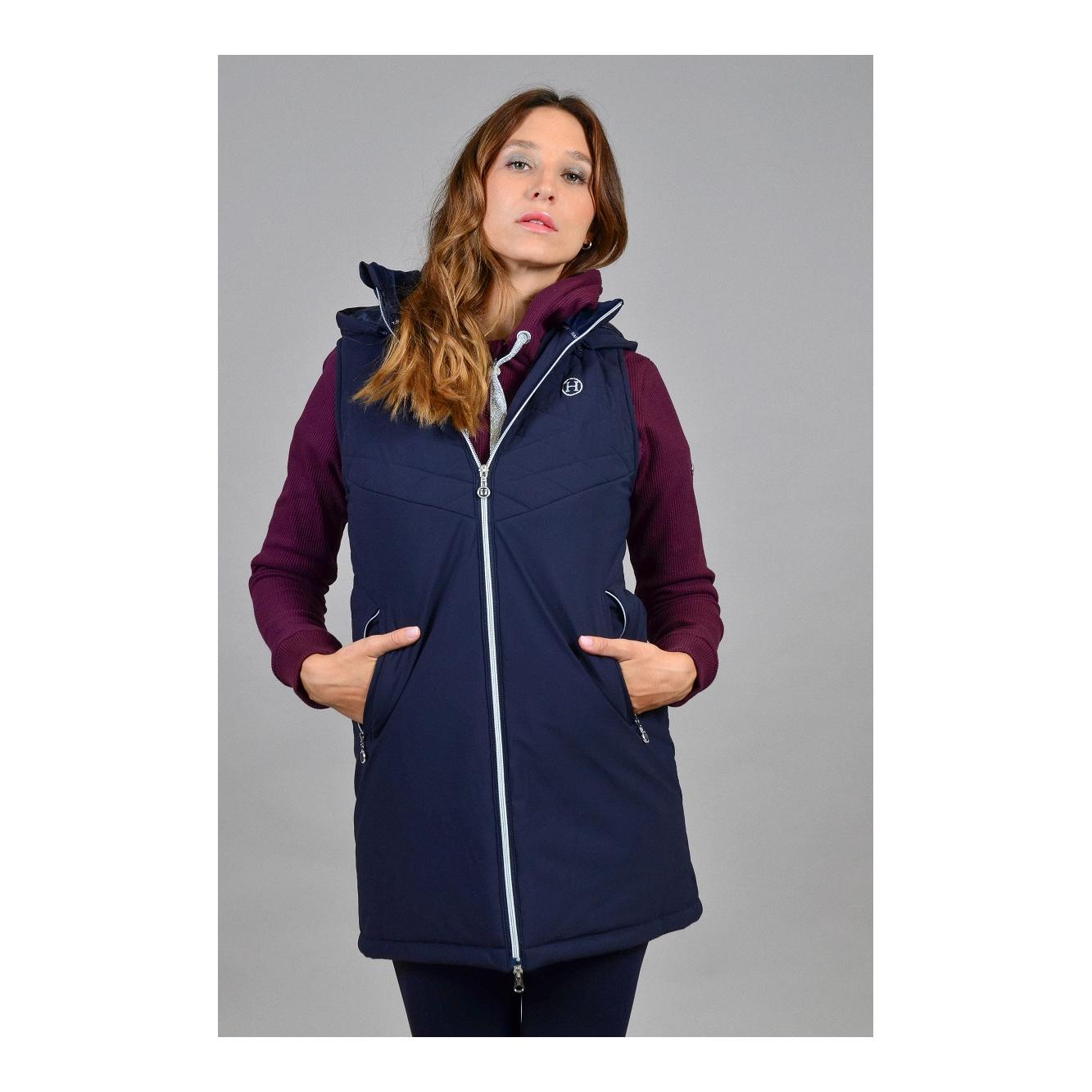 Gilet long Booster Femmes – bleu marine