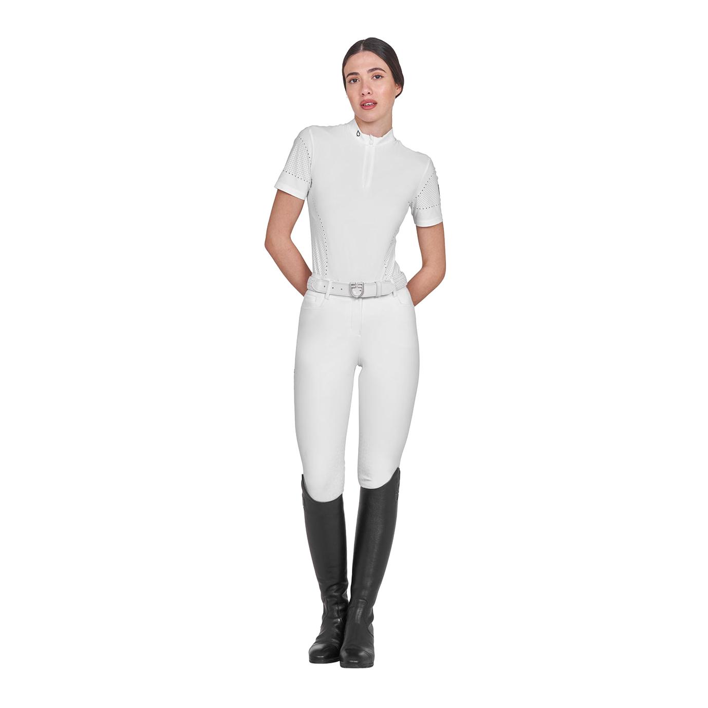Equestro T-shirt d'entraînement perforé à manches courtes pour femme